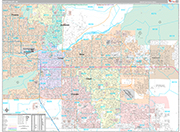 East Valley Wall Map Premium Style